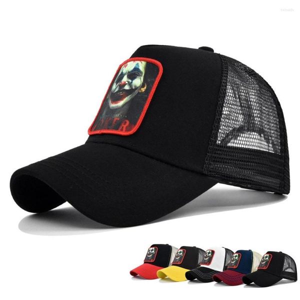 Gorras de bola Joaquin Joker Béisbol Phoenix Payaso Bordado Snapback Hip Hop Sombreros Hombres Mujeres Verano Casual Transpirable Sombrero de malla Papá