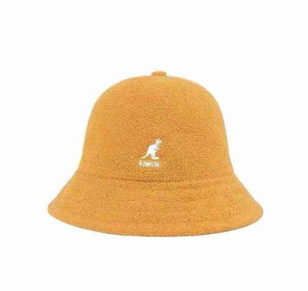 Ball Caps Kangaroo Kangol Fisherman Chapeau Sun Sun Suncreen broderie Matière de serviette 3 tailles 13 couleurs Japonais Ins Super Fire Hat AA220312 916