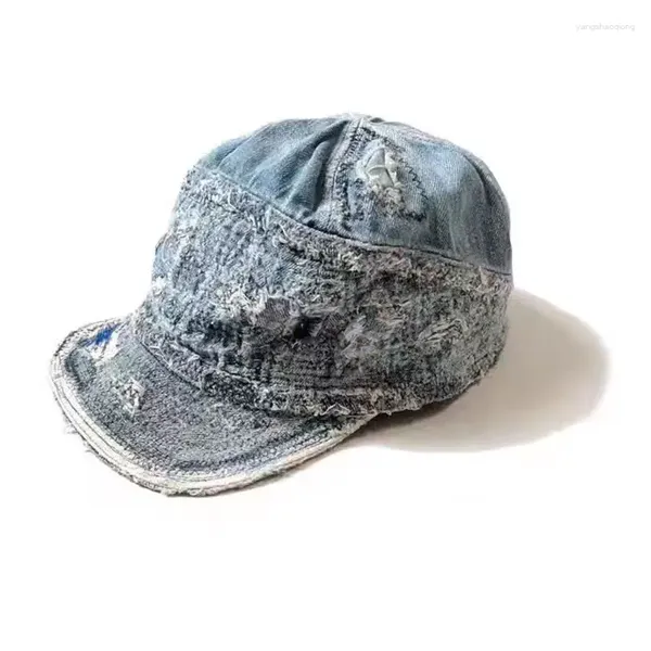 Gorras de pelota Kapital Old Man and Sea Casual Denim Visor retro Borre curvo Fat Hirata Kazuhiro