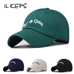 Gorras de béisbol KEPS Paz y bordado tranquilo Gorra de béisbol para mujer para deportes femeninos Sombrero para el sol Top Kpop Snapback Retro Hip-Hop Algodón BQM228Ba