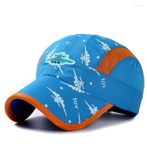 Gorras de béisbol para niños, ligera, transpirable, Snapback, secado rápido, para niños pequeños, gorra de béisbol de malla UPF50, protección UV