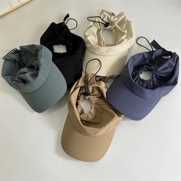 Kogelcaps Koreaans snel drogende nylon waterdichte uittrekbare uittrekbare top Sunshade Baseball Cap Men Dames Zomer Travel Personaliseer leeg