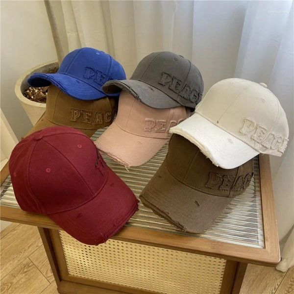 Casquettes de baseball Coréen Street Hole Baseball Hat Hommes et femmes Printemps Automne Tendance Couple Casual Polyvalent Réglable Parasol Hip-Hop Cap