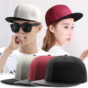 Casquettes de baseball Style coréen Hommes et femmes Hiphop Casquette à bord plat Printemps Été Automne Hiver Coton Lin Plaid Respirant Baseb