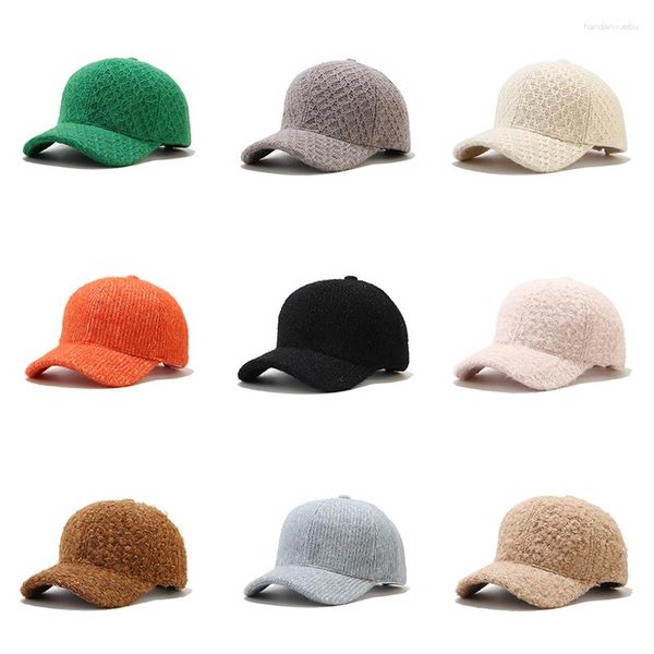 Gorras de béisbol Gorra de béisbol unisex coreana Otoño e invierno Aislamiento térmico Color sólido Sombreros casuales Deportes al aire libre Hip-hop Hombres