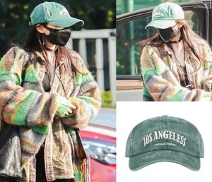 Kogelcaps Koreaanse versie van de gewassen katoensoft top cap buiten vrije tijd eenvoudige student wilde groene honkbal paar6969667