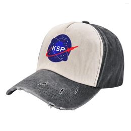 Casquettes de baseball Logo de l'agence spatiale KSP (version sans bordure) Chapeau de cowboy Casquette rigide à la mode pour hommes et femmes
