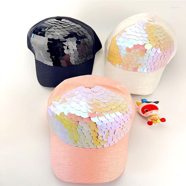 Gorras de bola Gorra de béisbol de vaquero para mujer con lentejuelas de diamante Moda decorativa Street Peaked Outdoor Casual Sun Hat