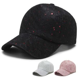 Ball Caps Ladies Fashion Lace Baseball Cap Spring Summer Casual Sun Hat For Women Female verstelbare Outdoor Snapback Caps Girl Peaked Cap G230201