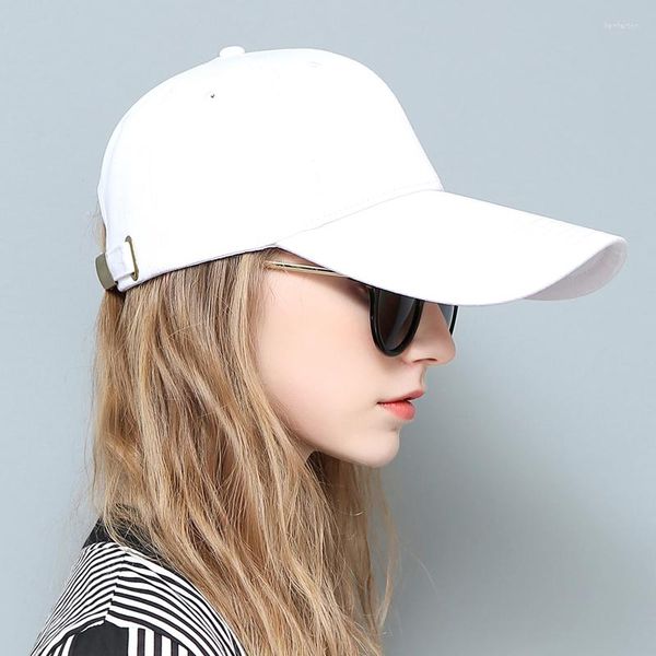 Gorras de bola Lady Gorra de béisbol Mujer Verano Sombrero para el sol Chicas afuera Viajes Ocio Visera Blanco Negro Casual B-8035