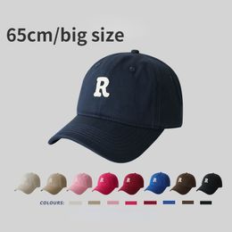 Ball Caps Grande Tête 60-65 cm Grande Taille Baseball Hommes Femmes INS Lettre Sport Couple Courbé Papa Unisexe Cricket En Gros 221203