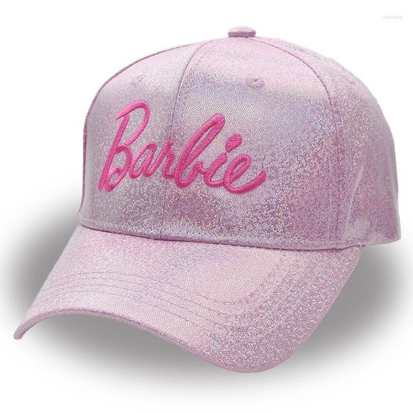 Casquettes de baseball Laser coloré filles casquette de Baseball lettre brodé mode été réglable chapeau de soleil décontracté beauté doux chapeau