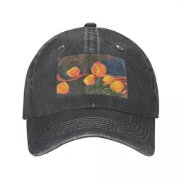 Ball Caps Laatste Look Tulpen Halloween Thema Bloemen Schilderen Baseball Cap Kinderhoed Bergbeklimmen Merk Man Heren Hoeden Dames