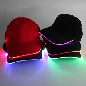 Ball Caps LED Glow Cap Outdoor Sport Zonnescherm Baseball Cap Casual Verstelbare Hoed Mode Outdoor Hip Hop Hoed Party Glowing Hat Unisex J230807