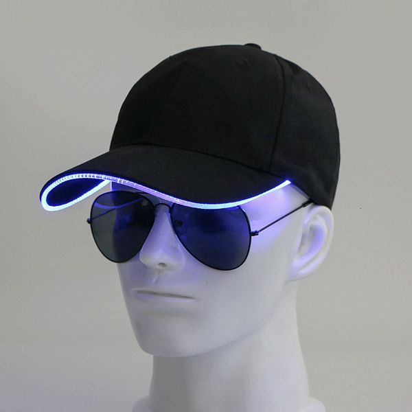 Gorras de bola LED iluminan la gorra de béisbol que brilla intensamente Sombreros de sol ajustables para mujeres Hombres Noche Corriendo 221205