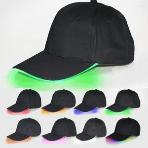 Casquettes de baseball LED Casquette de baseball lumineuse réglable clignotant Hip Hop Bar Party Peaked Hommes Femmes Sports de plein air Night Illumination Chapeaux