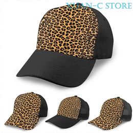 Ball Caps Leopard Print Basketball Cap (2) hommes Femmes Fashion All Over Black Unisexe Adult Hat