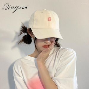 Casquettes de baseball Lettre B Casquette de baseball pour femmes et hommes Kpop Ins Été Automne Rose Mode Street Dance Dad Hat Peaked Snapback