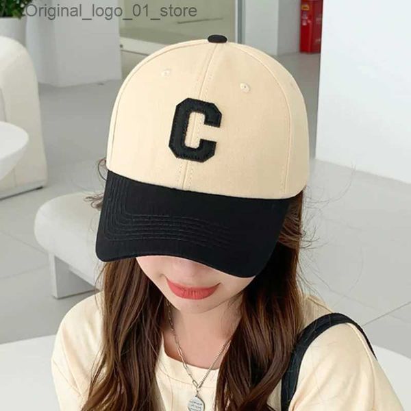 Ball Caps Lettre C Broidered Patch Baseball Chapeau Coton Soft Coton Sun Sun Chatme Femme Boucle Dad Camion Unisexe Vêtements de rue Q240408