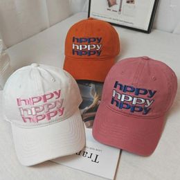 Ball Caps Lettre broderie Baseball Vintage Couleur solide Couleur solaire Snapback Wide Brim Summer Outdoor Peak Paped