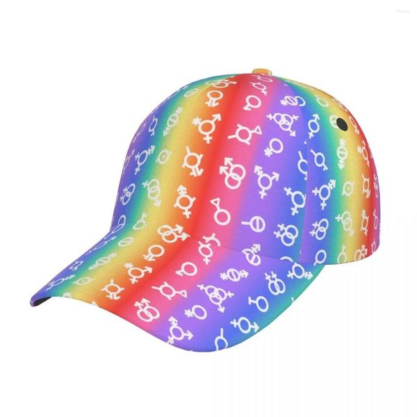 Gorras de bola LGBTQ LGBT Género Orgullo Mes Bandera Gorra de béisbol Traje Bigender Agender Asexual Lesbiana Homosexual Bisexual Sombrero Ajustable