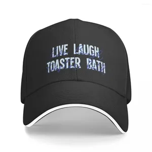 Ball Caps Live Laugh Toaster Bad Blauwe Typografie Baseball Cap Wild Hat Strand Gentleman Dames Heren