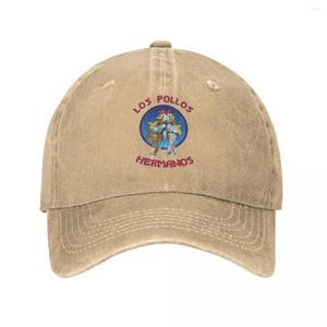 Kogelcaps los pollos hermanos mannen vrouwen honkbal cap breken slecht noodlijdende katoenen hoed retro outdoor alle seizoenen reizen zon