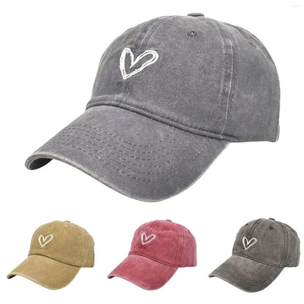 Gorras De Bola Amor Bordado Lavado Gorra De Béisbol Visera Para El Sol Mujer D Hacer Pareja De Ancianos Tetera Sombrero Lindos Sombreros De Otoño