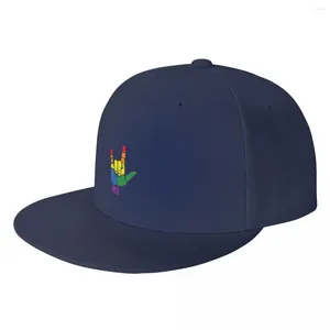 Casquettes de baseball Signe d'amour I Drapeau de fierté LGBT ASL Cadeau Hip Hop Chapeau Bobble Femmes Hommes