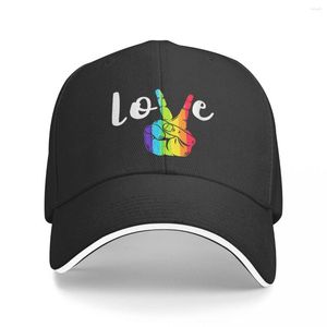 Casquettes de baseball Love Yeah Pride LGBT Gay Multicolore Chapeau Peaked Women's Cap Custom Visor Cycling Hats