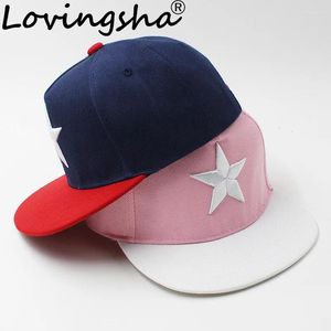 Casquettes de balle Lovingsha 3-8 ans Kid Boy Baseball Snapback Design de mode de haute qualité réglable pour fille ACC073