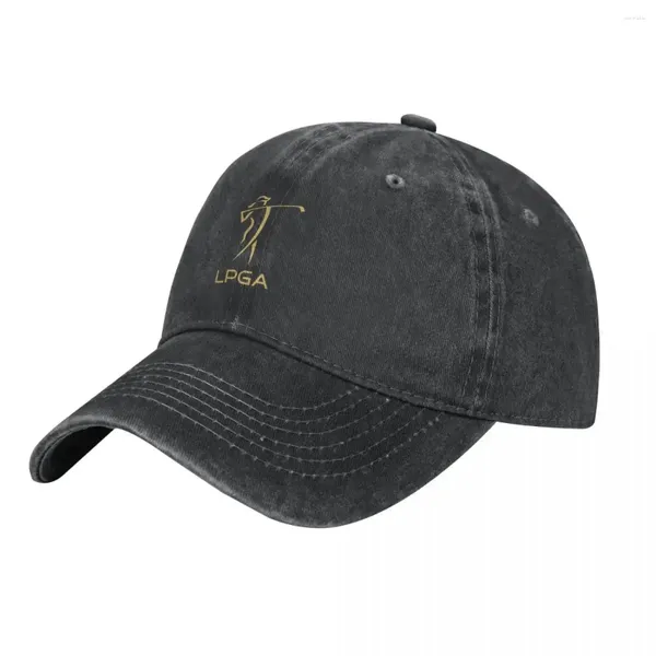 Ball Caps LPGA Gold Logo Hat Cowboy Beach Man Luxury Women's Hats 2024 Men's