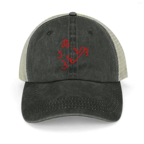 Bola de bola Lucifer - Verum (sin arrugado / rojo) Sombrero de vaquero Capa salvaje Sombreros de verano para mujeres 2024 Hombres