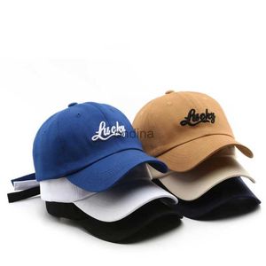 Ball Caps Lucky Borduren Snapback Casual Baseball Cap Effen Kleur Eenvoudige Vader Hoed Unisex Zonnehoeden Voor Vrouwen Mannen YQ240117