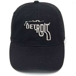 Ball Caps Lyprerazy Detroit City Gewassen Katoen Verstelbare Mannen Vrouwen Unisex Hip Hop Cool Flock Printing Baseball Cap