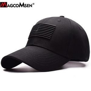 Gorras de bola MAGCOMSEN Táctico Gorra de béisbol Hombres Verano Bandera de EE. UU. Protector solar Snapback Casual Golf Ejército Hat293q