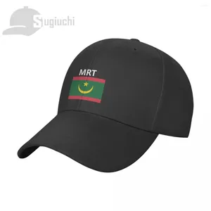 Ball Caps Mauritania Country Flag avec lettre Sun Baseball Cap de base de papa ajusté pour les hommes Femmes Unisexe Cool Outdoor