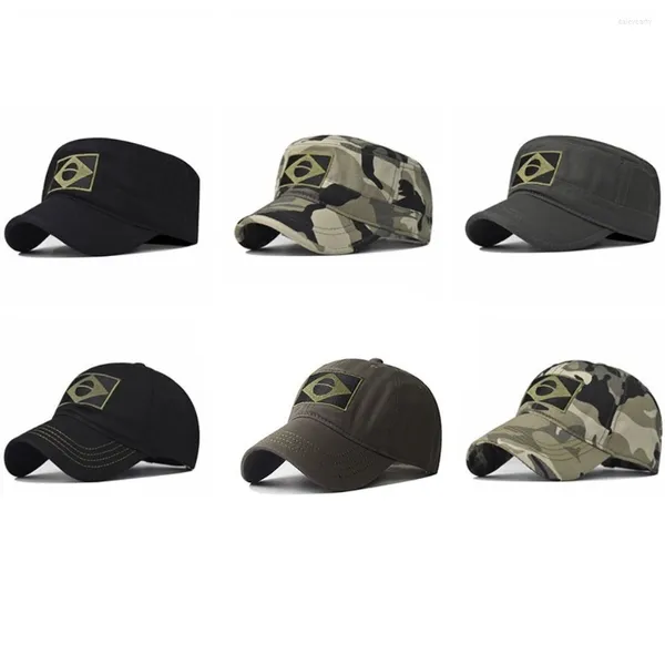 Gorras de béisbol para hombre Camo Brasil bordado béisbol militar táctico Snapback ejército verde gorra masculina deportes al aire libre caza papá sombrero