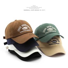 Casquettes de baseball Casquettes de baseball pour hommes et femmes réglables décontracté brodé 1989 New York American Cotton Sun Hats Unisex Solid Color Visor Hats YQ240117