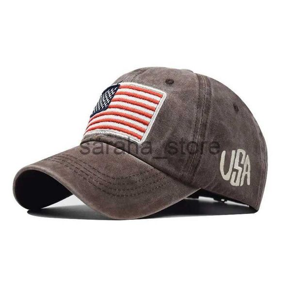 Casquettes de baseball Hommes Coton Casquette de baseball Hommes Femmes Tactique Armée Militaire Papa Chapeau USA Drapeau Américain US Unisexe Hip Hop Chapeaux Casquettes De Sport En Plein Air J240117