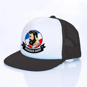 Gorras de bola Hombres Cabello Barba Afeita Tienda de adornos Gorra de béisbol plana Mujeres Salón de belleza Snapback Barbero Anuncio Gorra de camionero YF113