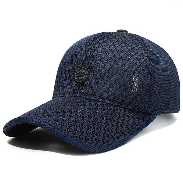 Casquettes de baseball Hommes en plein air à long bord pare-soleil chapeau de protection solaire maille respirante casquette de baseball visière barres lumineuses pour les véhicules d'urgence carnaval