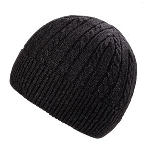 Ball Caps Heren en Dames Herfst Winter Gebreid Garen Meloen Cap Warme Fleece Flens Muts Handschoenen