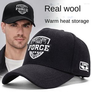 Casquettes de baseball pour hommes Casquette de baseball Laine Twd Chapeau haut de forme Hiver Épaissie Chaude Grosse tête Circonférence Homme Camionneur Papa En plein air Hip Hop