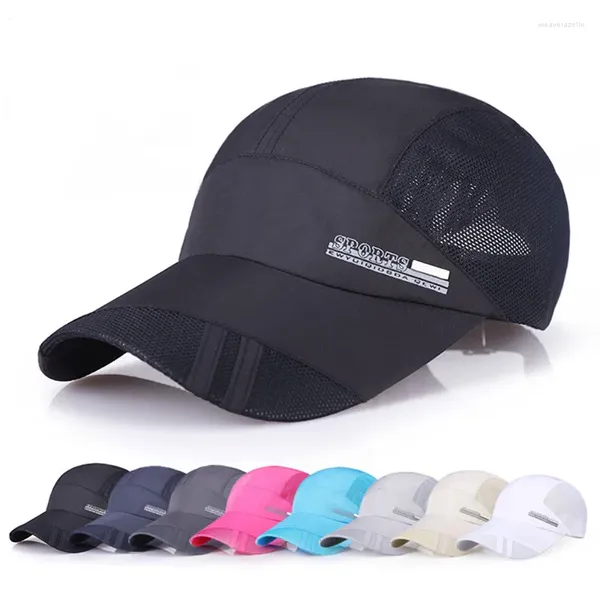 Ball Caps Men's Fashion Baseball Cap ajusté Sport extérieur Running Snapback Os Summer Sun Sun Sun Sweetable Fin Mesh Fast Séchage