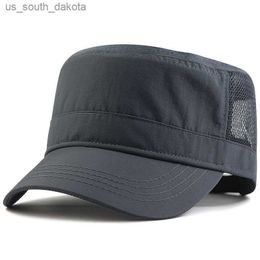 Kogelcaps heren groot formaat hoed snel drogende platte tophoed buiten vrije tijd zon hoed vrouwen grote mesh mesh leger cap 56-60 cm 61-68cm l230523
