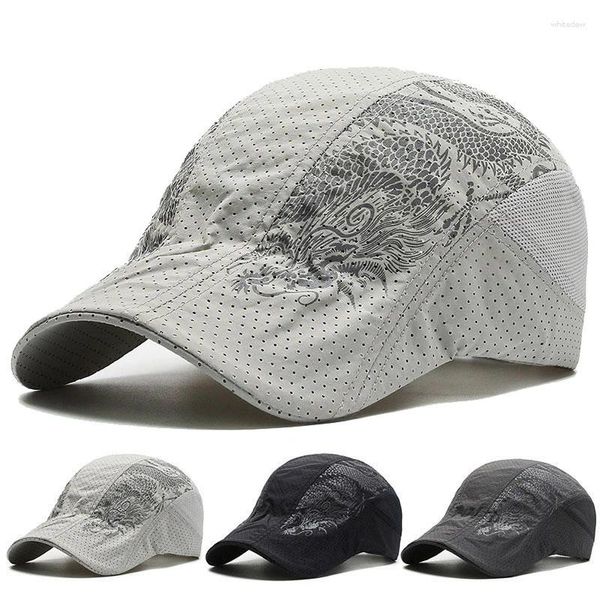 Gorras de bola Sombrero de secado rápido para hombres Boina transpirable Malla casual Ajustable Béisbol Ala ancha Protección solar Sombra hacia adelante