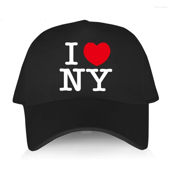 Gorras de béisbol Gorra de béisbol de verano para hombre Sombrero ajustable de algodón negro Estilo casual I Love York NY Unisex Niño al aire libre