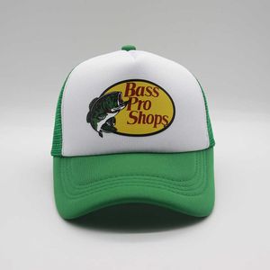 Ball Caps Men's Truckback Hat verstelbare mesh honkbal pet voor bas-pro-shop hoed visserijhoed unisex L230228