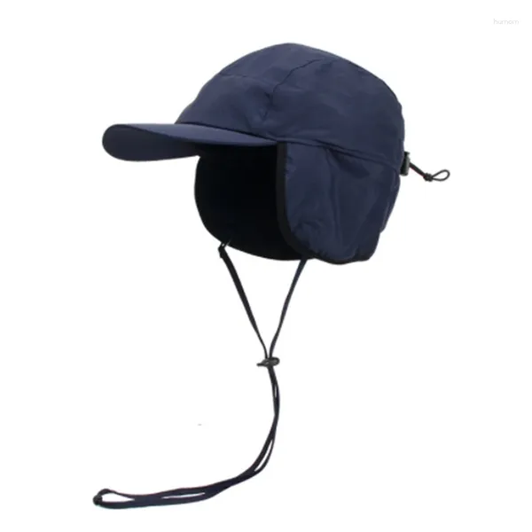 Gorras de béisbol para hombre, gorros de invierno, ligeros, impermeables, cálidos, con forro polar, con orejeras, gorra de béisbol para esquiar en la nieve